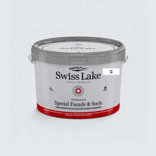картинка Краска Swiss Lake Special Faсade & Socle цвет Snow Day №1962 от LIVING