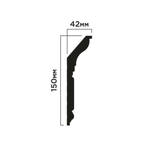 картинка Карниз HI WOOD, арт. L1902L, 15 х 4.2 х 200 см, Южная Корея от LIVING