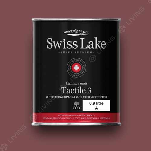 картинка Краска Swiss Lake Tactile 3 цвет maroon  №1420 от LIVING