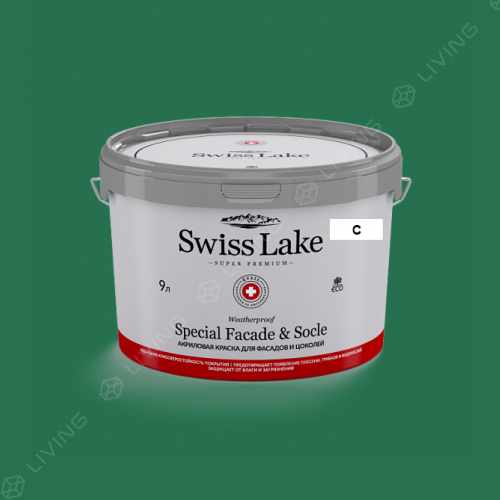 картинка Краска Swiss Lake Special Faсade & Socle цвет Aspen Leaf №2516 от LIVING