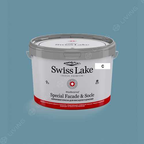 картинка Краска Swiss Lake Special Faсade & Socle цвет  blue moon №2189 от LIVING