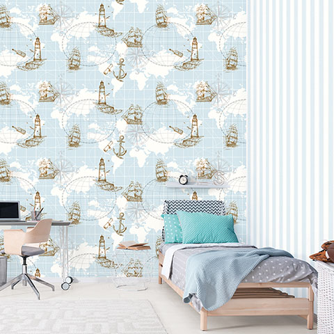 картинка Обои виниловые Andrea Rossi, коллекция Kids Land, арт. 54271-1, Корея от LIVING