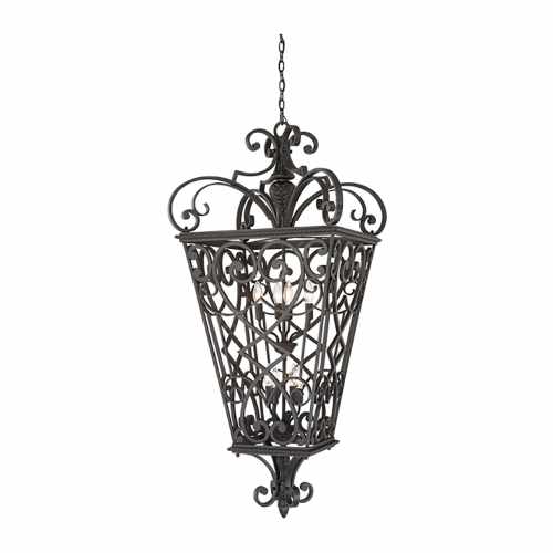 картинка Люстра Quoizel коллекция Fort Quinn, арт. QZ-FORTQUINN8 (черный) от LIVING