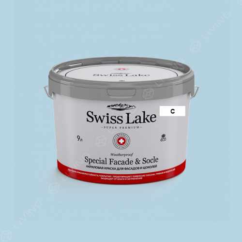 картинка Краска Swiss Lake Special Faсade & Socle цвет furguoise haze №2017 от LIVING