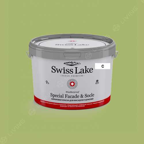 картинка Краска Swiss Lake Special Faсade & Socle цвет LIME GREEN №2492 от LIVING