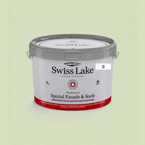картинка Краска Swiss Lake Special Faсade & Socle цвет tender green №2462 от LIVING