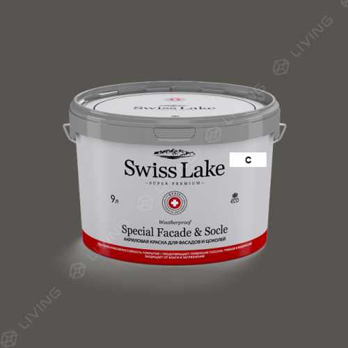 картинка Краска Swiss Lake Special Faсade & Socle цвет Austere Gray №2870 от LIVING