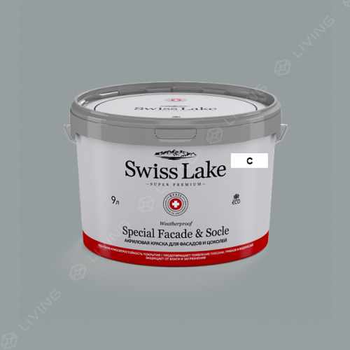 картинка Краска Swiss Lake Special Faсade & Socle цвет blue dolphin №2805 от LIVING