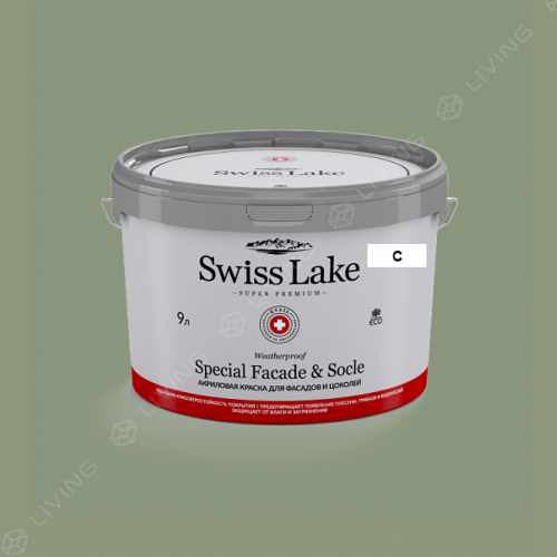 картинка Краска Swiss Lake Special Faсade & Socle цвет Hulky green №2694 от LIVING