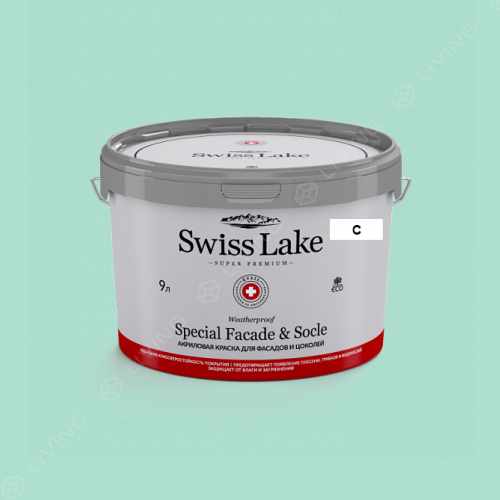 картинка Краска Swiss Lake Special Faсade & Socle цвет mermaid green №2344 от LIVING