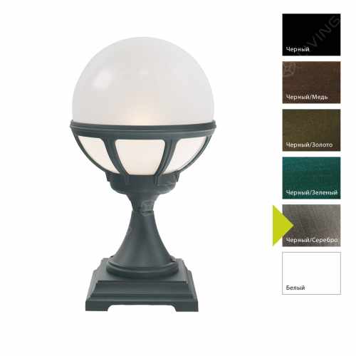 картинка Фонари-пьедесталы Norlys коллекция Bologna, арт. 313BS (черный, серебро) от LIVING